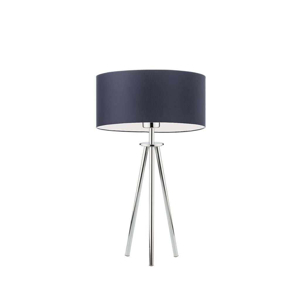 Lampka nocna LYSNE Alta, granatowa, chrom, E27, 50x30 cm