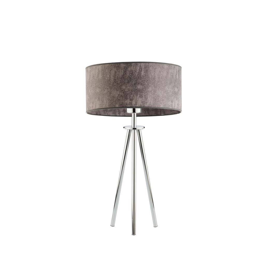 Lampka nocna LYSNE Alta, szary melanż (tzw. beton), chrom, E27, 50x30 cm