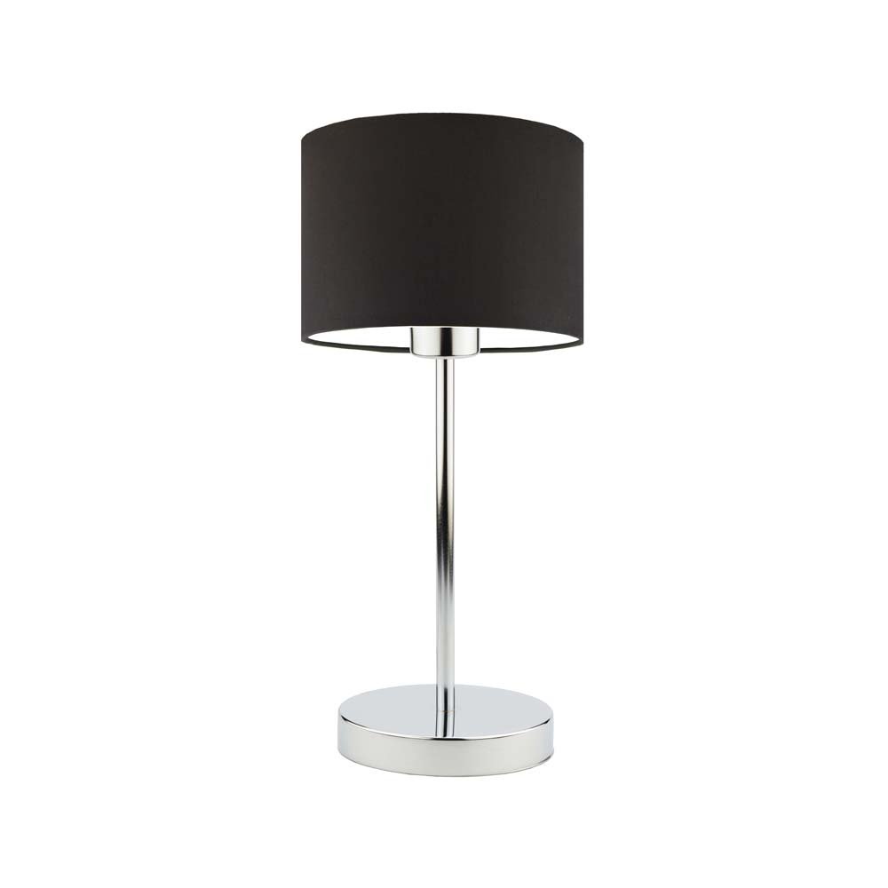 Lampka nocna LYSNE Nicea, 60 W, E27, brązowa/chrom, 39,5x17,5 cm
