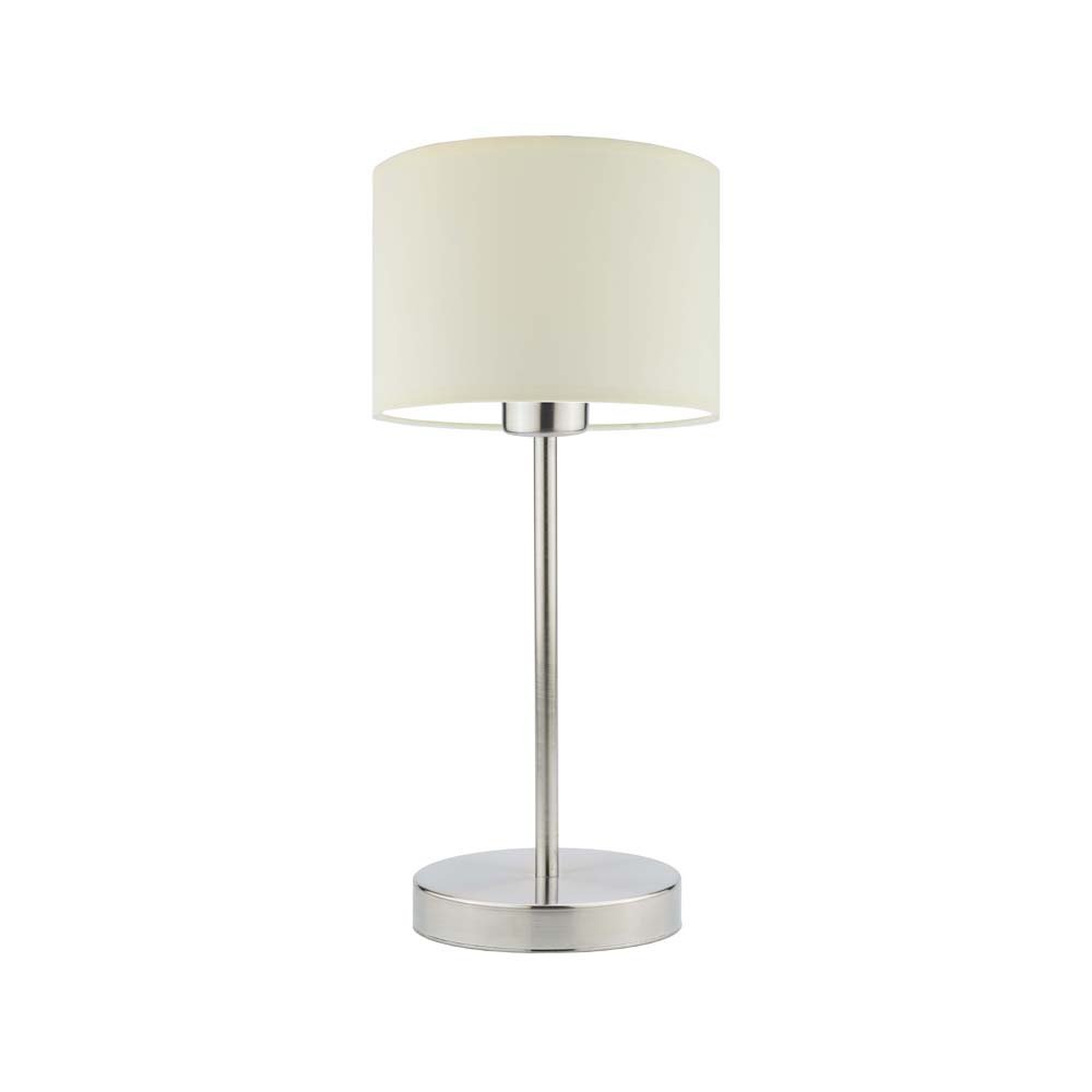 Lampka nocna LYSNE Nicea, 60 W, E27, ecru/stalowa, 39,5x17,5 cm
