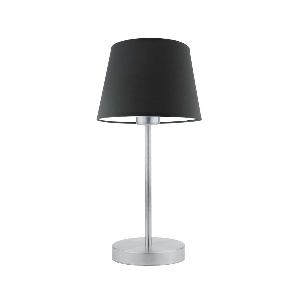 Lampka nocna LYSNE Siena, 60 W, E27, grafitowa/srebrna, 41,5x19,5 cm