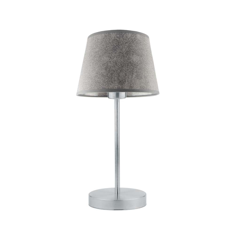 Lampka nocna LYSNE Siena, 60 W, E27, beton/srebrna, 41,5x19,5 cm