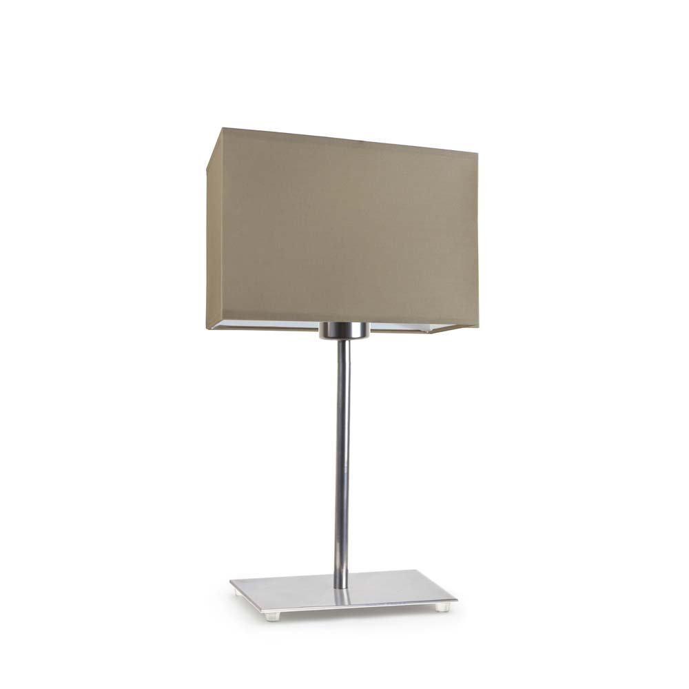 Lampka nocna LYSNE Amalfi, 60 W, E27, beżowa/chrom, 40x20 cm