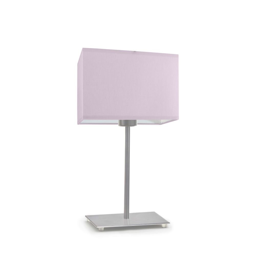 Lampka nocna LYSNE Amalfi, 60 W, E27, jasnofioletowa/stalowa, 40x20 cm
