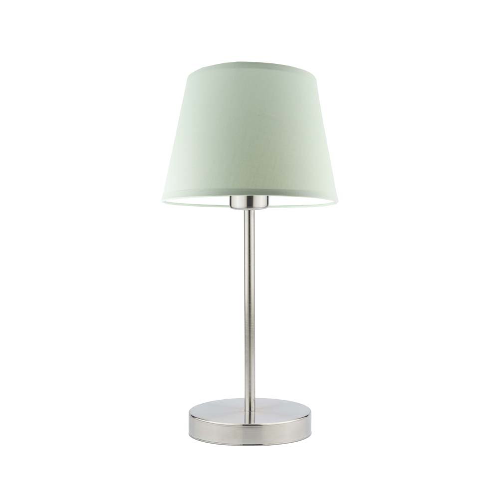 Lampka nocna LYSNE Siena, 60 W, E27, miętowa/stalowa, 41,5x19,5 cm