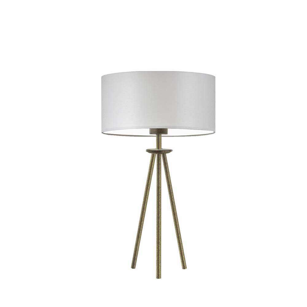 Lampka nocna LYSNE Alta, jasnoszara (gołębi), złota, E27, 50x30 cm