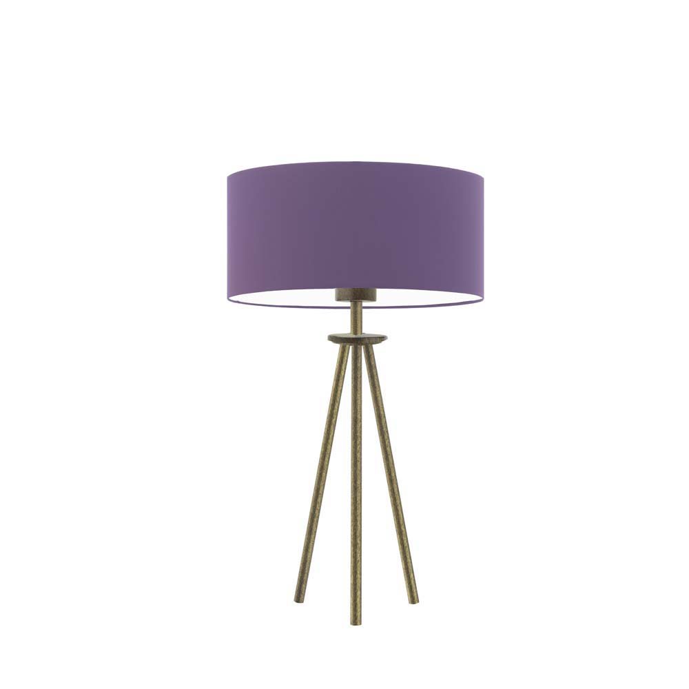 Lampka nocna LYSNE Alta, fioletowa, złota, E27, 50x30 cm