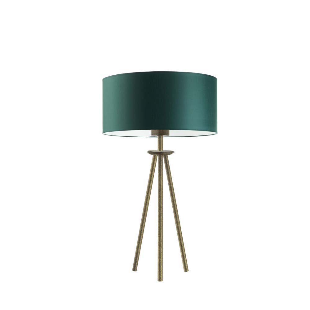 Lampka nocna LYSNE Alta, zieleń butelkowa, złota, E27, 50x30 cm