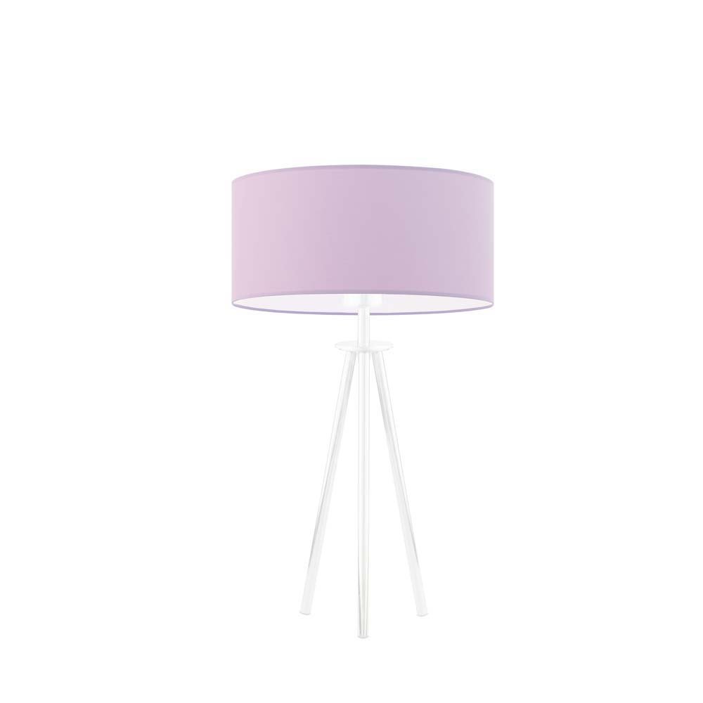 Lampka nocna LYSNE Alta, jasnofioletowa, biała, E27, 50x30 cm
