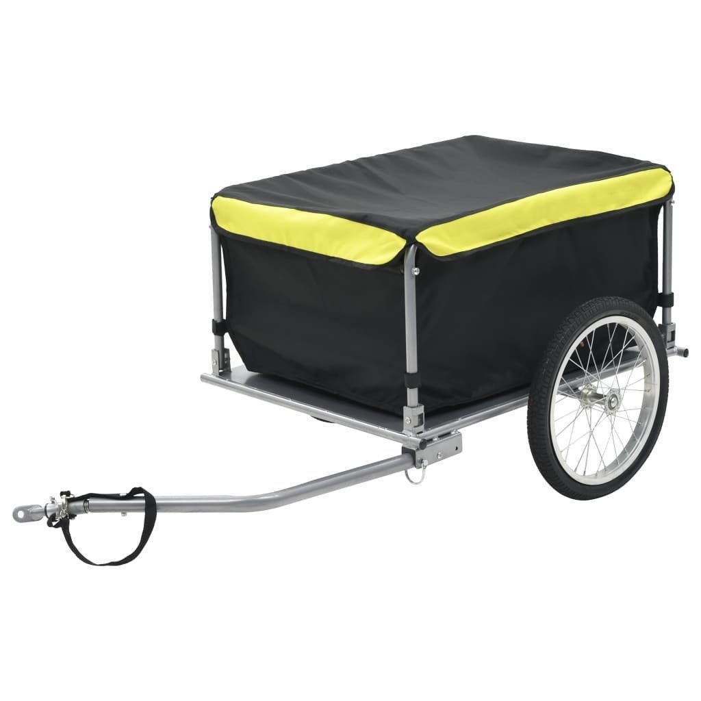 VidaXL Przyczepa rowerowa, transportowa, 65 kg, czarno-żółta 91684 VidaXL