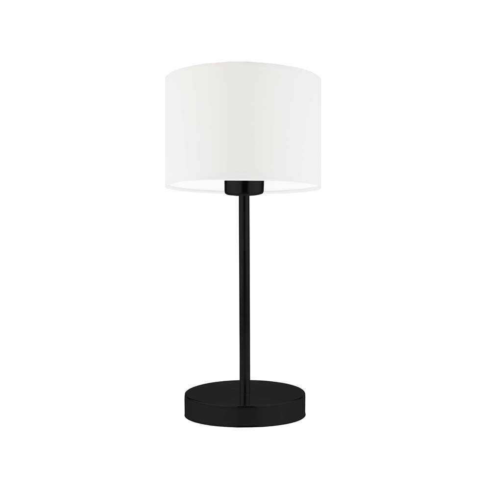 Lampka nocna LYSNE Nicea, 60 W, E27, biała/czarna, 39,5x17,5 cm