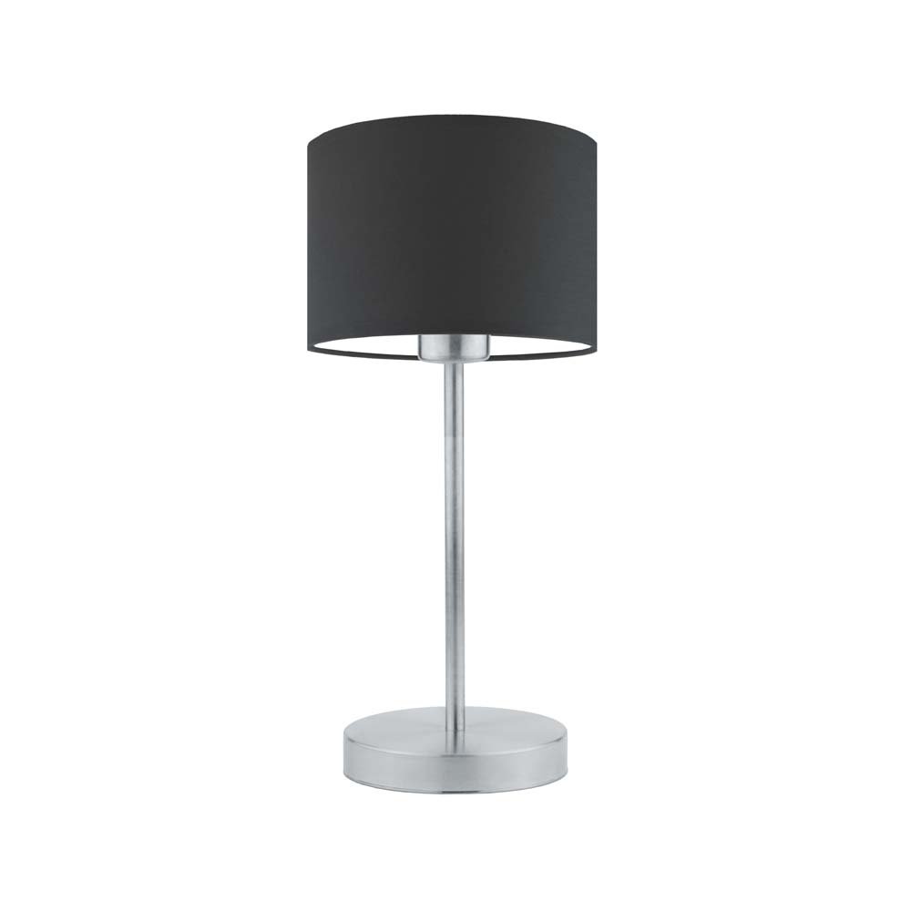 Lampka nocna LYSNE Nicea, 60 W, E27, grafitowa/srebrna, 39,5x17,5 cm