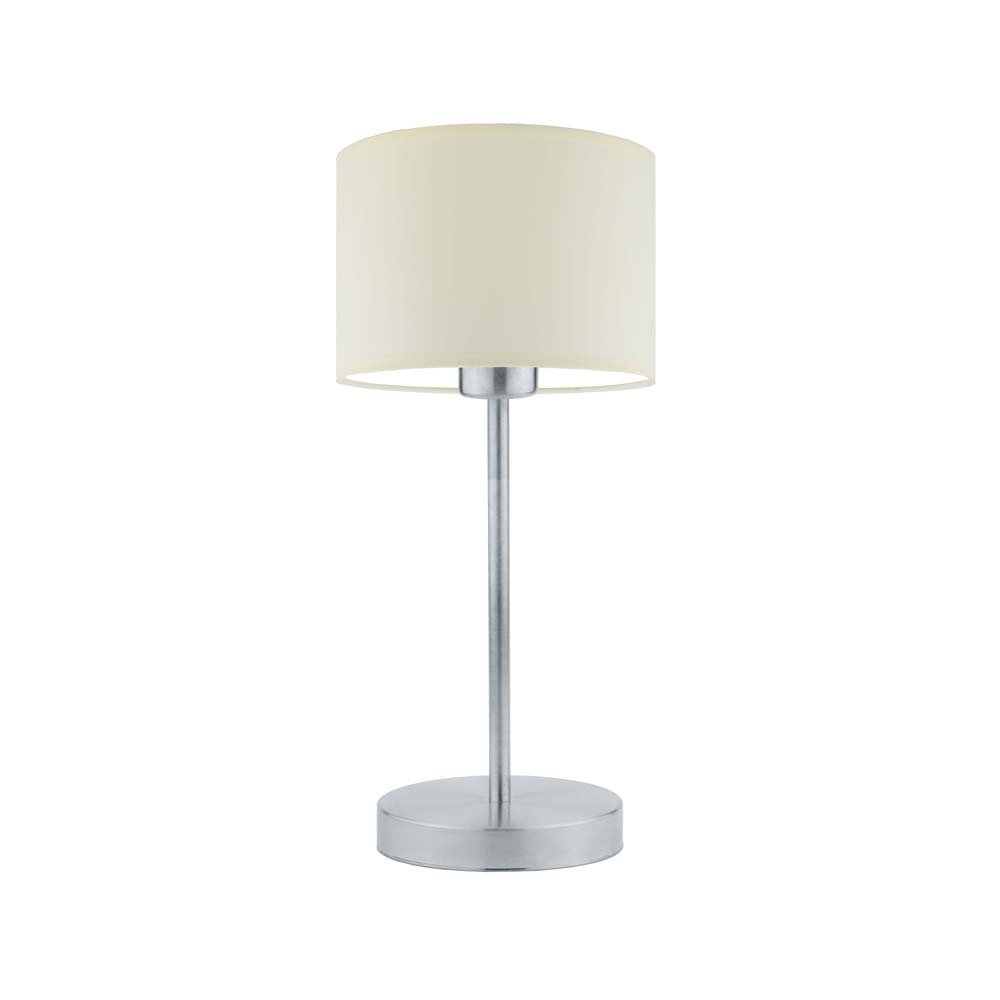 Lampka nocna LYSNE Nicea, 60 W, E27, ecru/srebrna, 39,5x17,5 cm