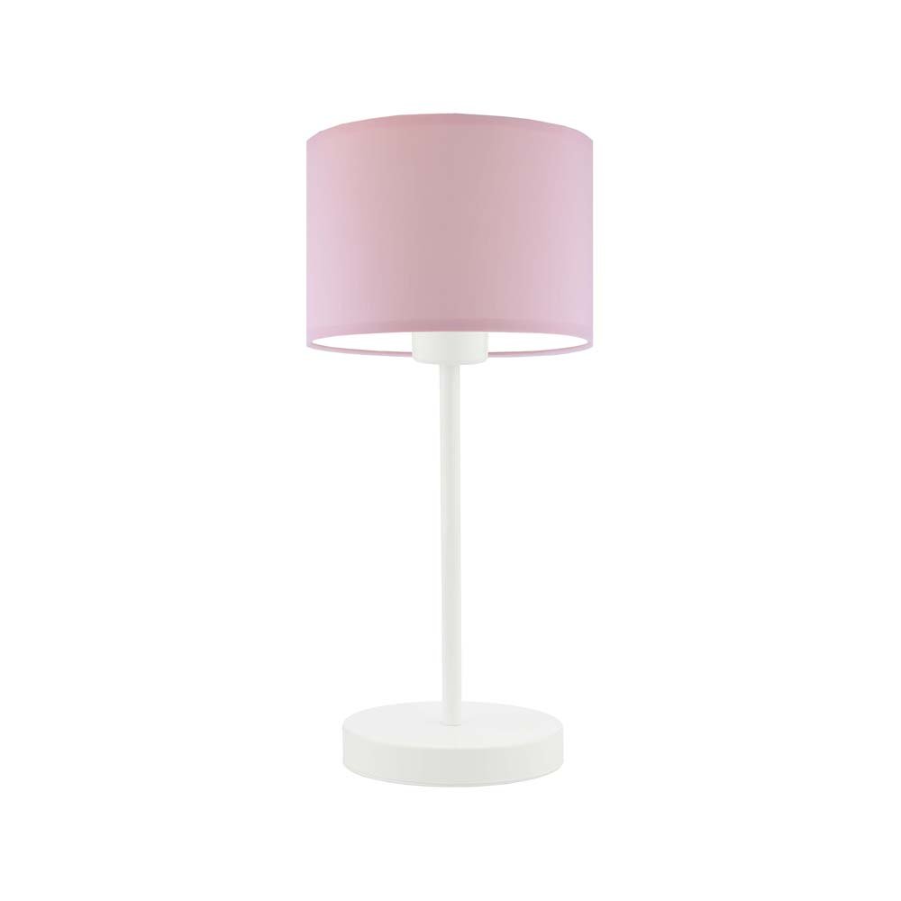 Lampka nocna LYSNE Nicea, 60 W, E27, jasnoróżowa/biała, 39,5x17,5 cm