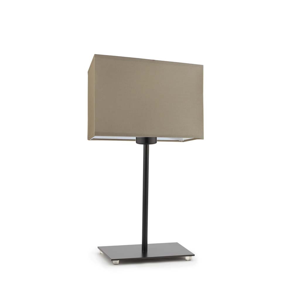 Lampka nocna LYSNE Amalfi, 60 W, E27, beżowa/czarna, 40x20 cm