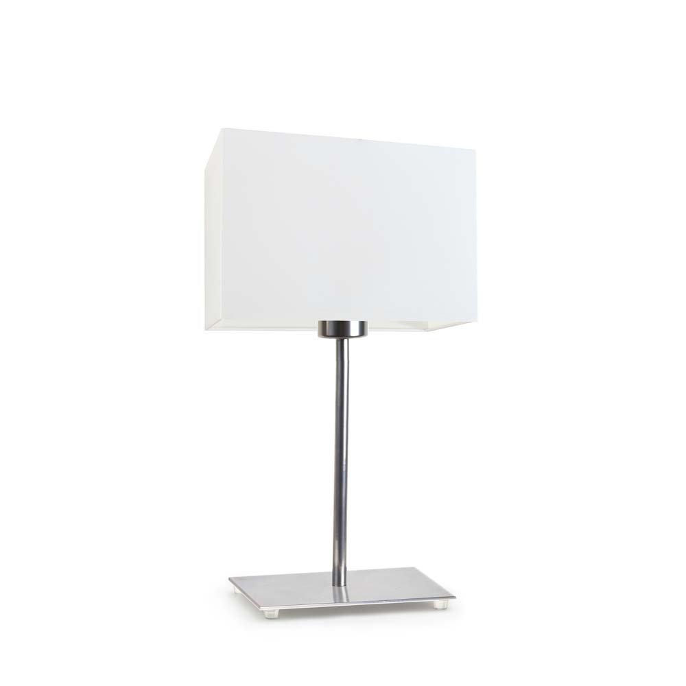 Lampka nocna LYSNE Amalfi, 60 W, E27, biała/chrom, 40x20 cm