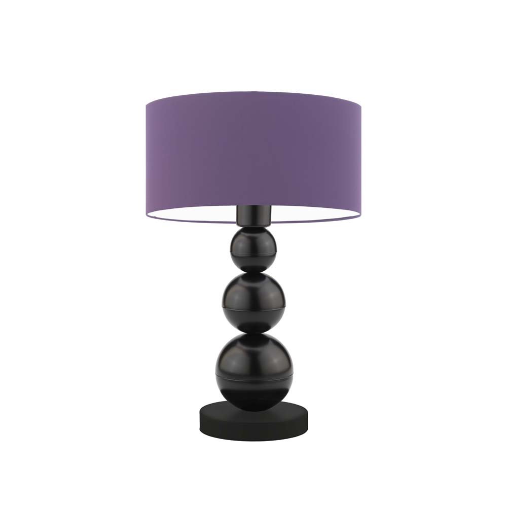 Lampka nocna LYSNE Honolulu, 60 W, E27, fioletowa/czarna, 41x30 cm