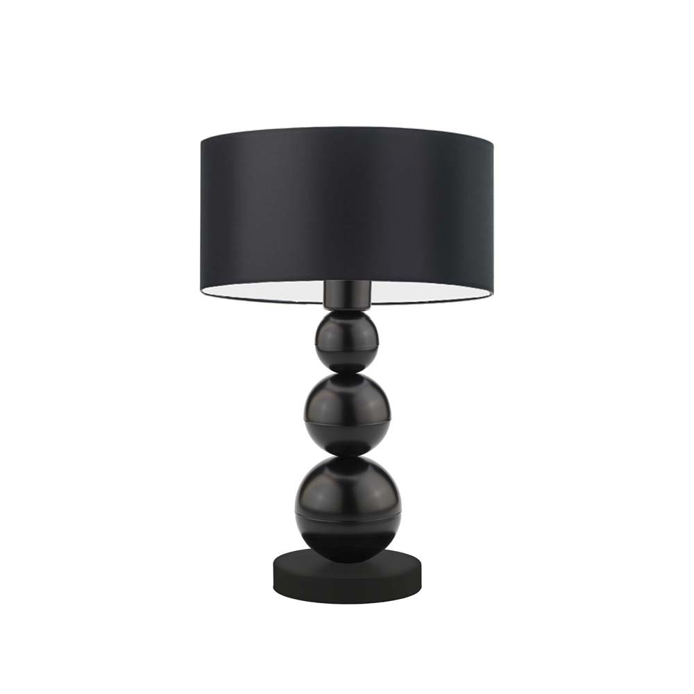 Lampka nocna LYSNE Honolulu, 60 W, E27, czarna, 41x30 cm