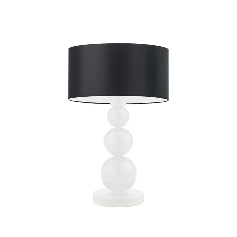 Lampka nocna LYSNE Honolulu, 60 W, E27, czarna/biała, 41x30 cm