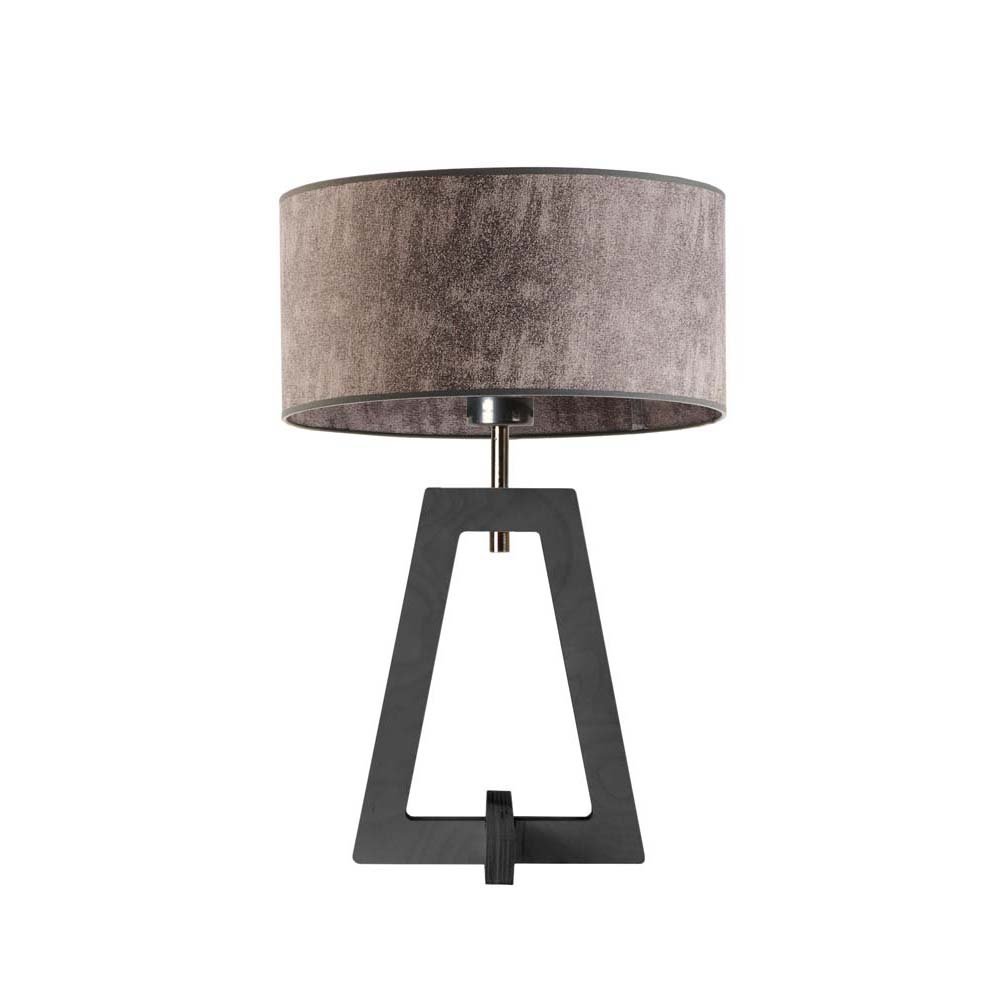 Lampka nocna LYSNE Clio, szary melanż (tzw. beton), popielata, E27, 47x30 cm