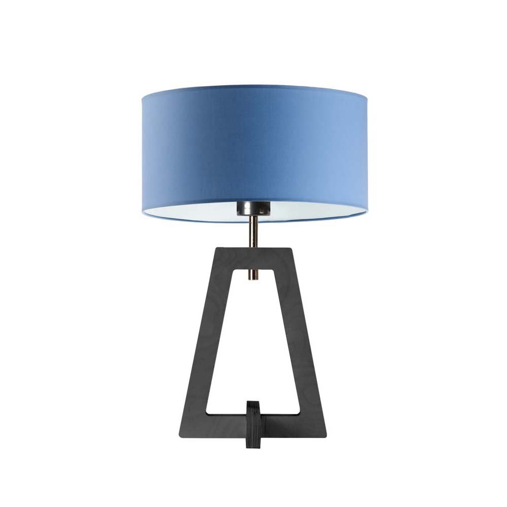 Lampka nocna LYSNE Clio, niebieska, popielata, E27, 47x30 cm