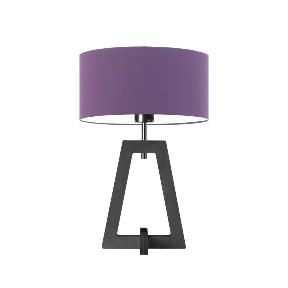 Lampka nocna LYSNE Clio, fioletowa, popielata, E27, 47x30 cm