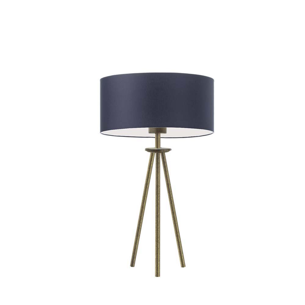 Lampka nocna LYSNE Alta, granatowa, złota, E27, 50x30 cm