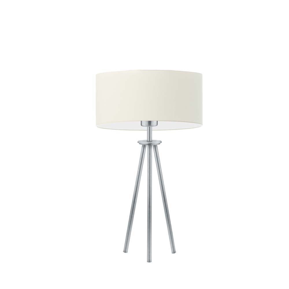 Lampka nocna LYSNE Alta, ecru, srebrna, E27, 50x30 cm
