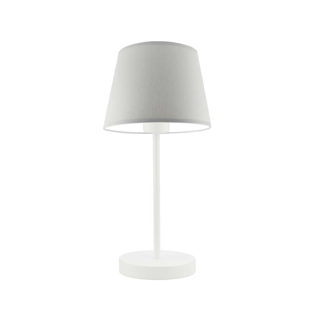 Lampka nocna LYSNE Siena, 60 W, E27, jasnoszara/biała, 41,5x19,5 cm