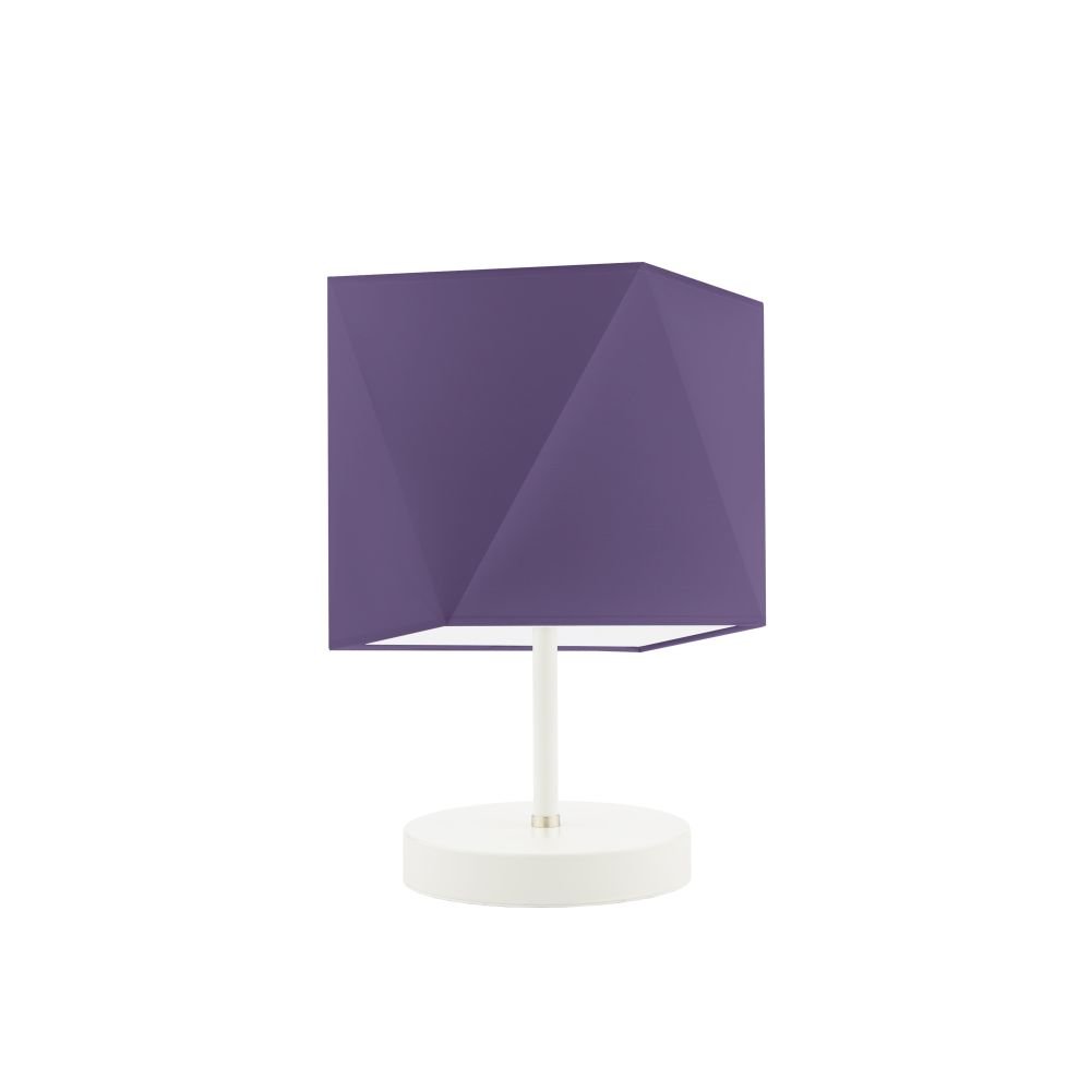 Lampka nocna LYSNE Pasadena, 60 W, E27, fioletowa/biała, 30x23 cm