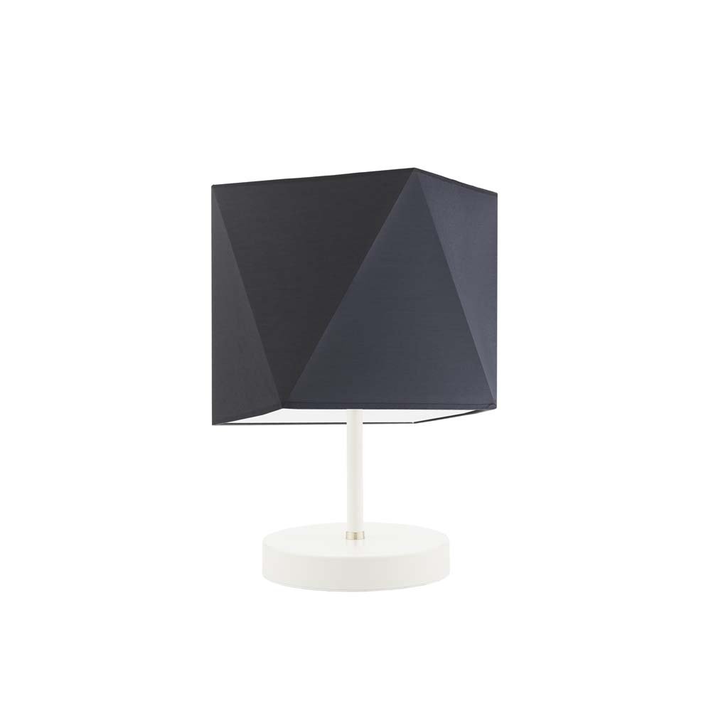 Lampka nocna LYSNE Pasadena, 60 W, E27, grafitowa/biała, 30x23 cm