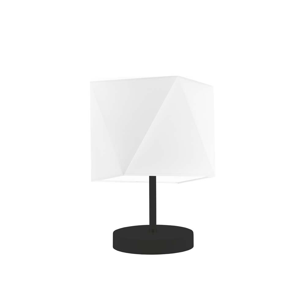 Lampka nocna LYSNE Pasadena, 60 W, E27, biała/czarna, 30x23 cm