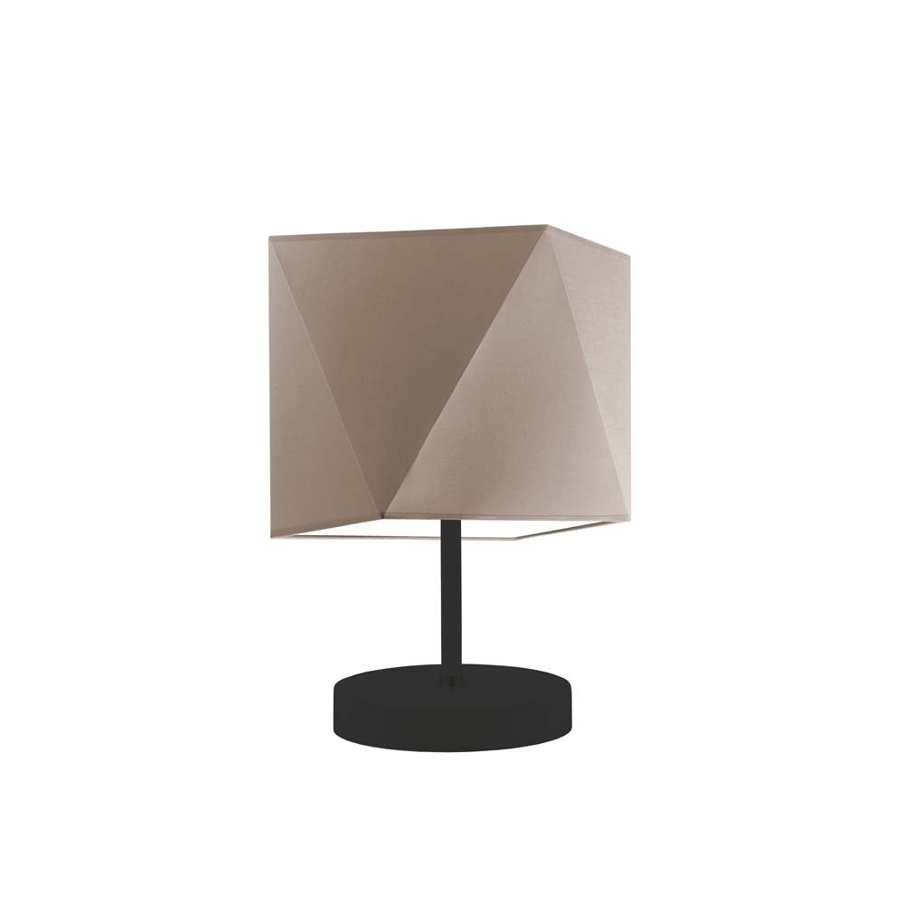 Lampka nocna LYSNE Pasadena, 60 W, E27, beżowa/czarna, 30x23 cm