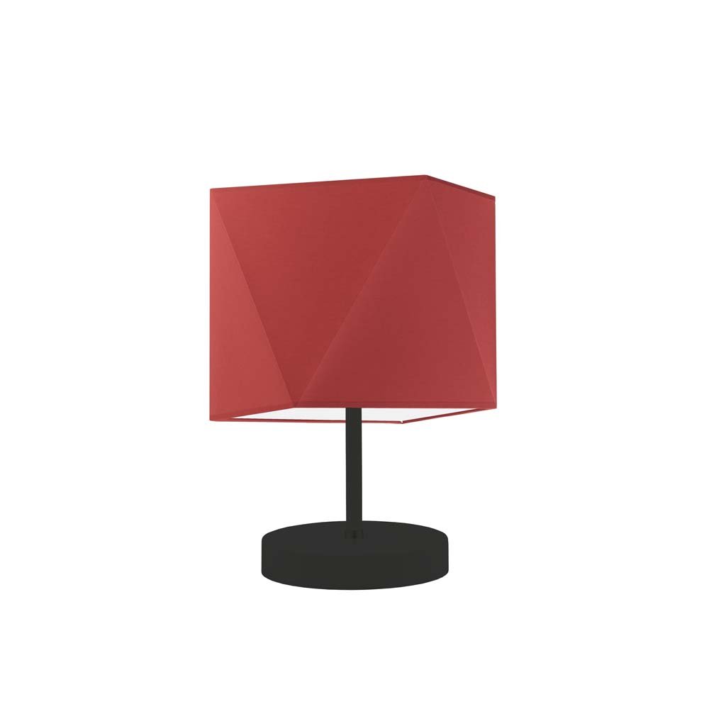 Lampka nocna LYSNE Pasadena, 60 W, E27, czerwona/czarna, 30x23 cm