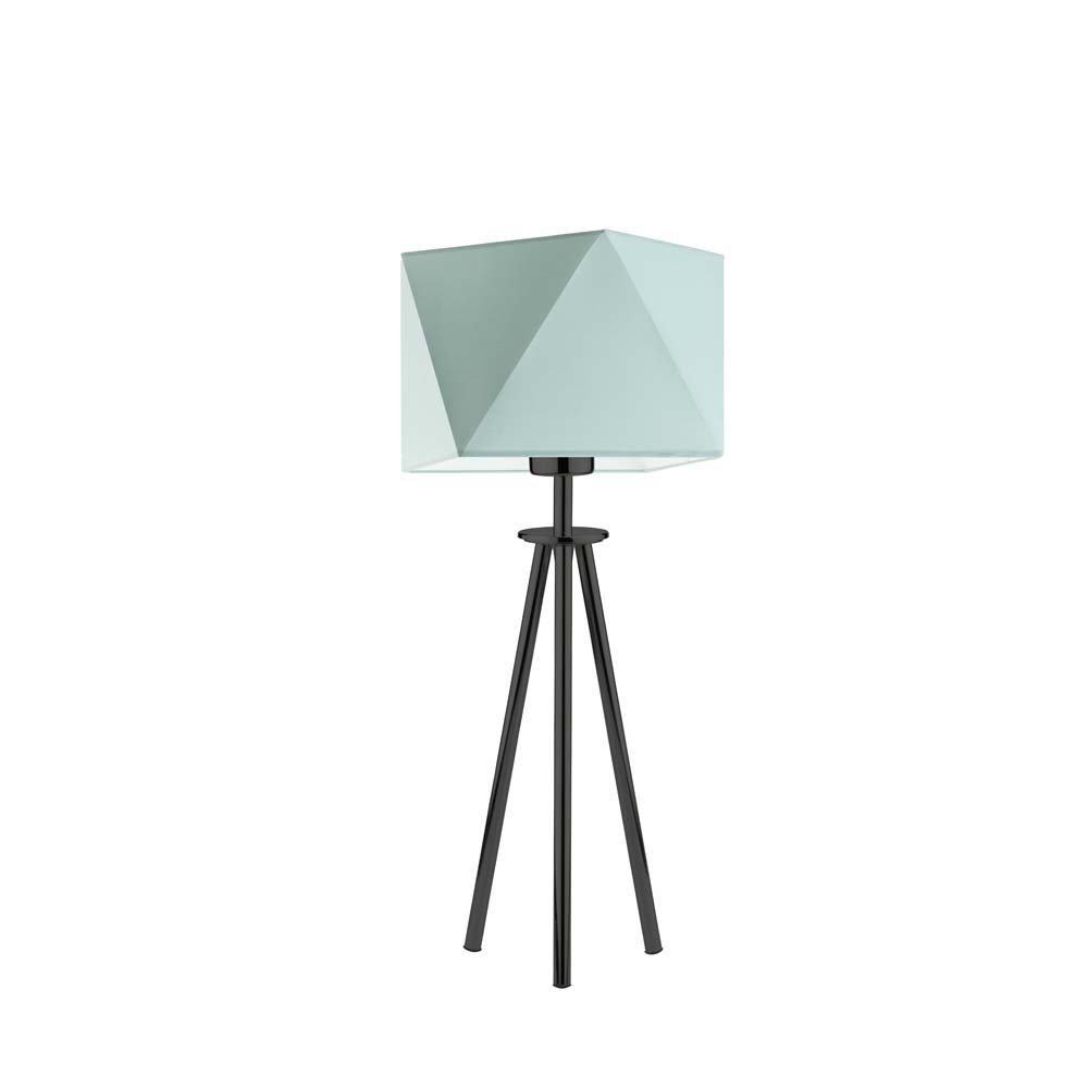 Lampka nocna LYSNE Soveto, 60 W, E27, miętowa/czarna, 50x23 cm