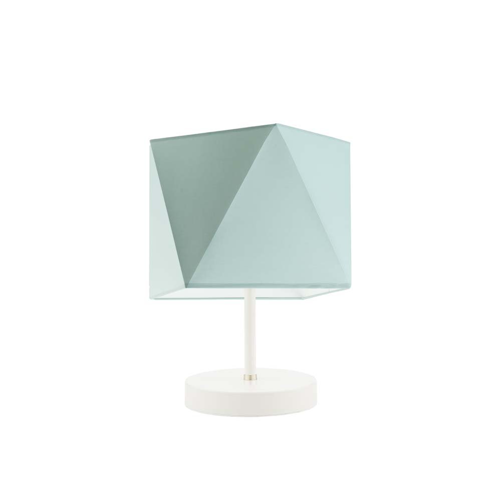 Lampka nocna LYSNE Pasadena, 60 W, E27, miętowa/biała, 30x23 cm