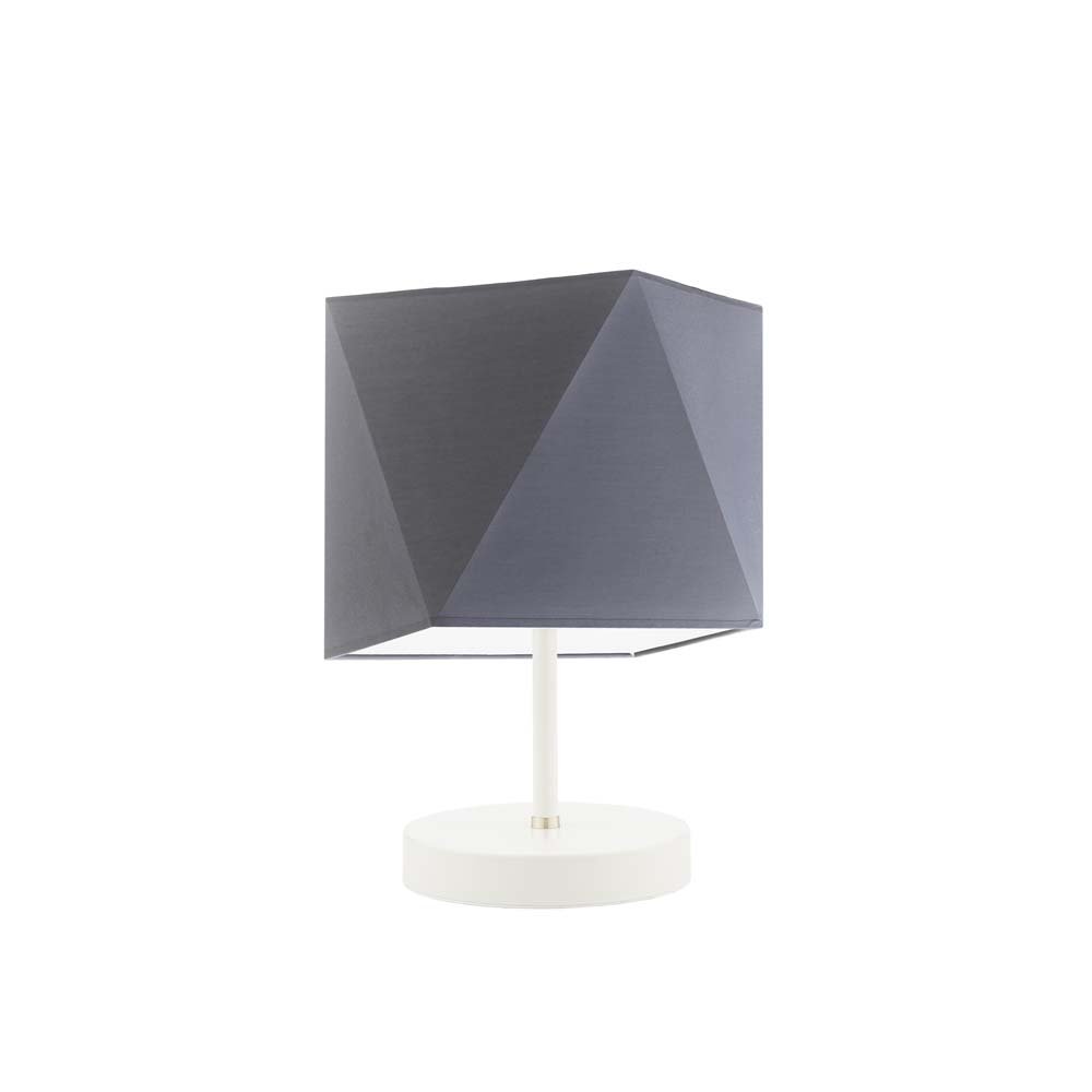 Lampka nocna LYSNE Pasadena, 60 W, E27, stalowa/biała, 30x23 cm