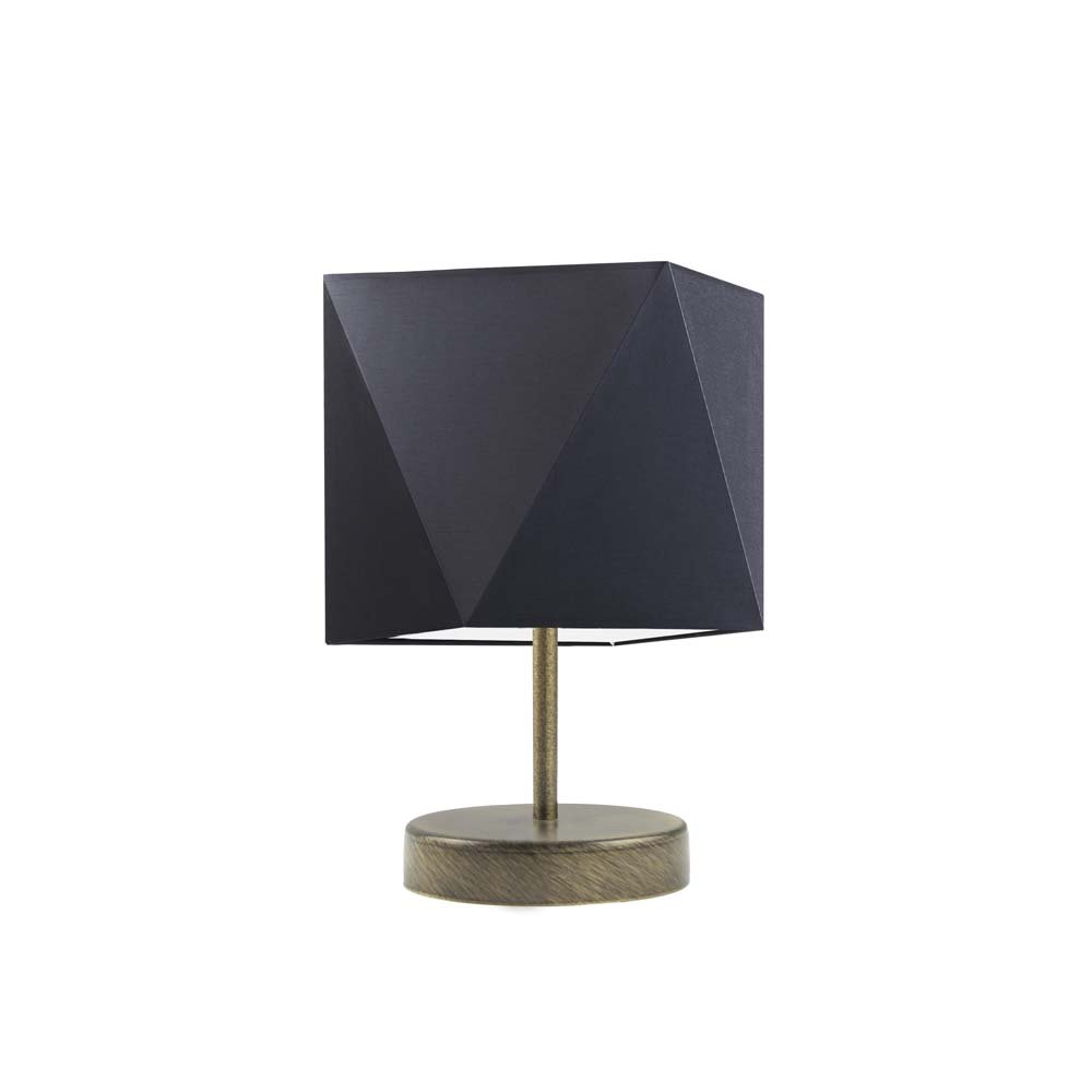Lampka nocna LYSNE Pasadena, 60 W, E27, czarna/złota, 30x23 cm