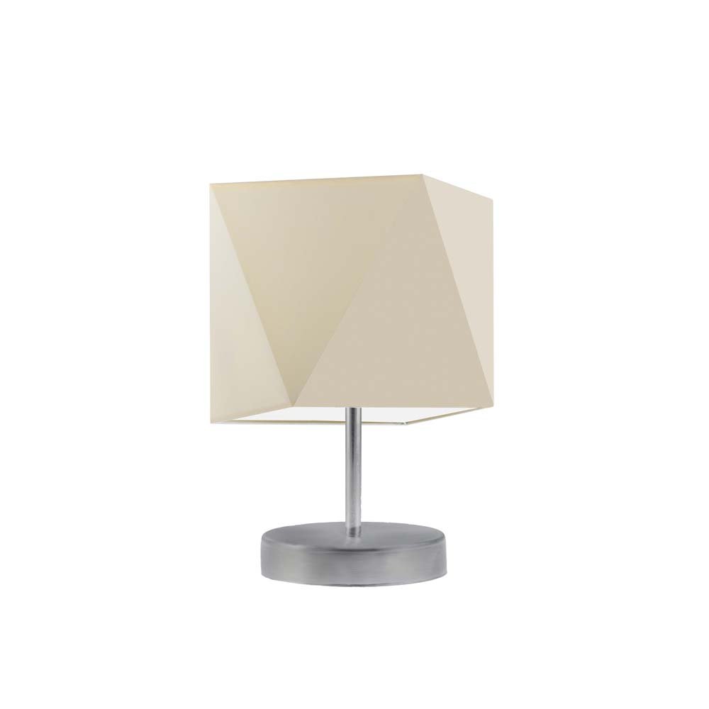 Lampka nocna LYSNE Pasadena, 60 W, E27, ecru/srebrna, 30x23 cm