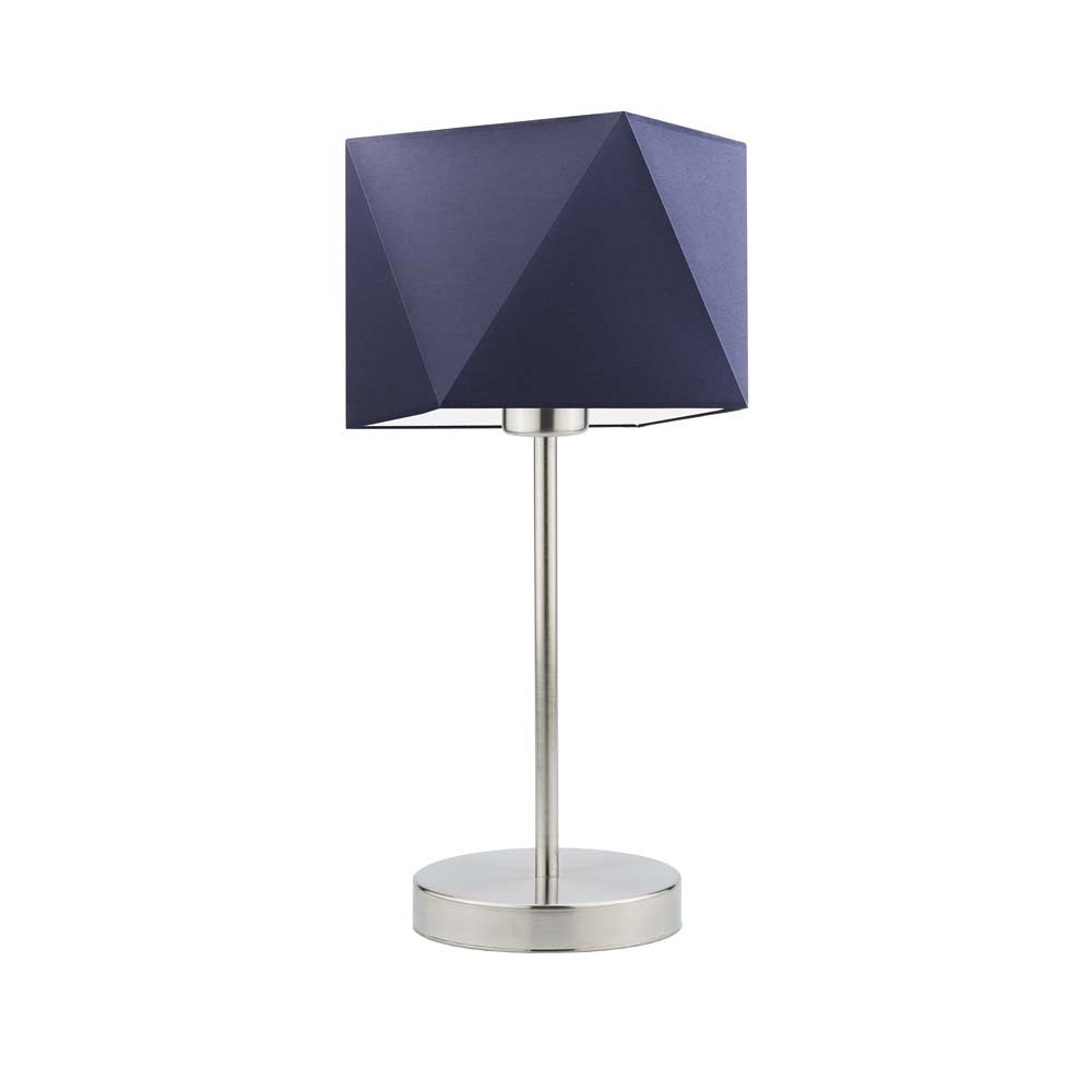 Lampka nocna LYSNE Wuhu, 60 W, E27, granatowa/stalowa, 43x23 cm
