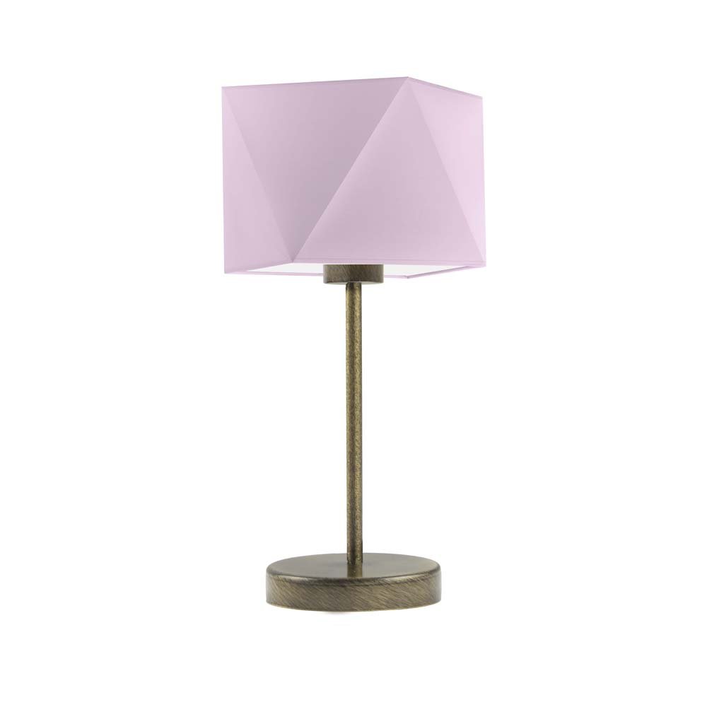 Lampka nocna LYSNE Wuhu, 60 W, E27, jasnofioletowa/złota, 43x23 cm