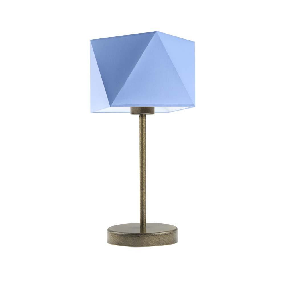Lampka nocna LYSNE Wuhu, 60 W, E27, niebieska/złota, 43x23 cm