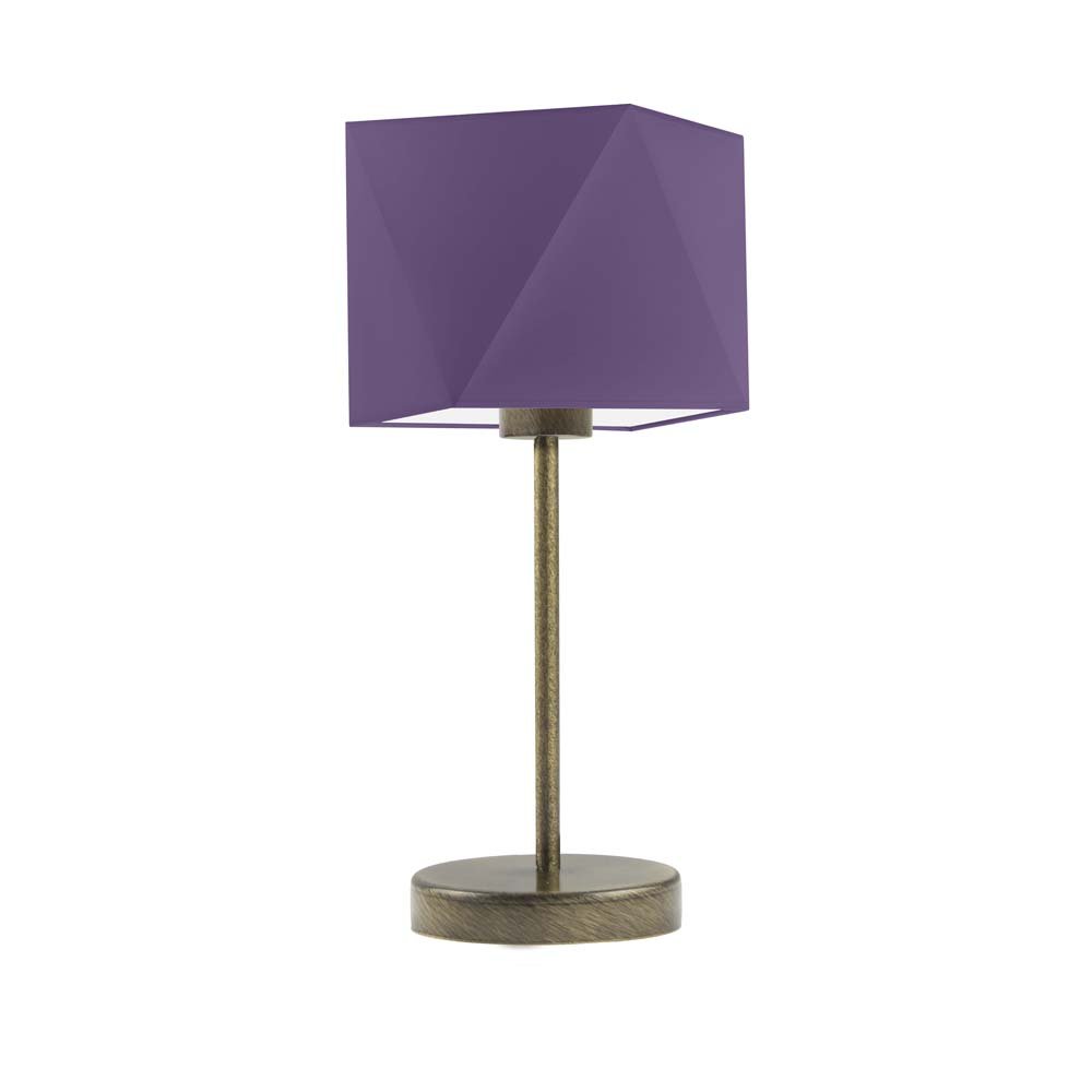 Lampka nocna LYSNE Wuhu, 60 W, E27, fioletowa/złota, 43x23 cm