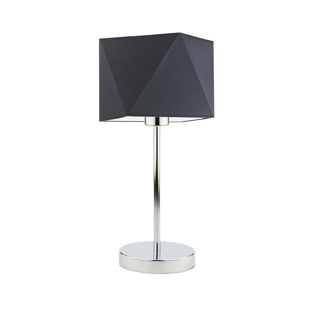 Lampka nocna LYSNE Wuhu, 60 W, E27, grafitowa/chrom, 43x23 cm