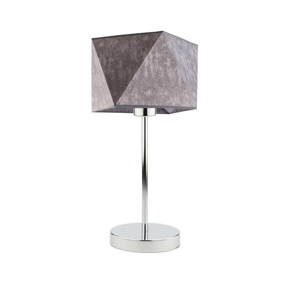 Lampka nocna LYSNE Wuhu, 60 W, E27, beton/chrom, 43x23 cm