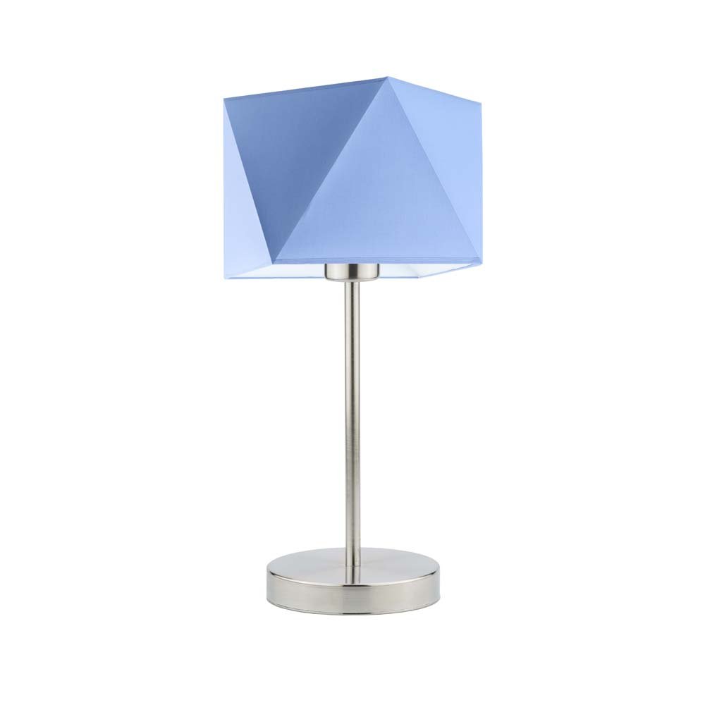 Lampka nocna LYSNE Wuhu, 60 W, E27, niebieska/stalowa, 43x23 cm