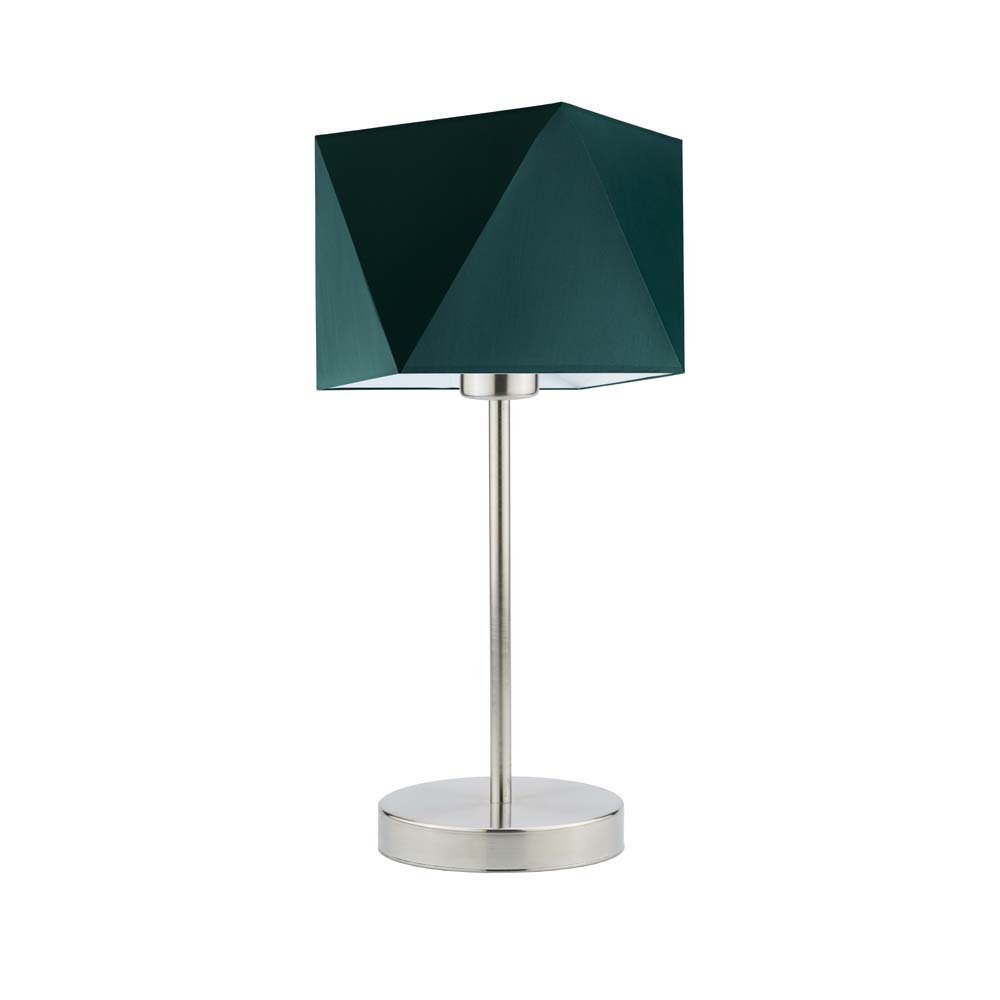 Lampka nocna LYSNE Wuhu, 60 W, E27, zieleń butelkowa/stalowa, 43x23 cm