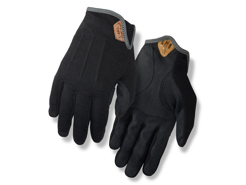 Giro, Rękawiczki kolarskie męskie, D'Wool black, czarny, rozmiar S