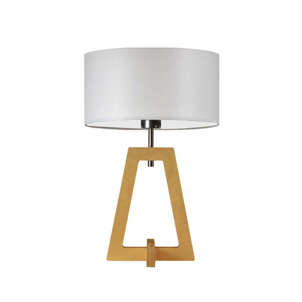 Lampka nocna LYSNE Clio, jasnoszara (gołębi), dębowa, E27, 47x30 cm