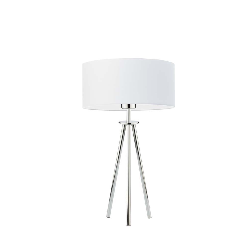 Lampka nocna LYSNE Alta, biała, chrom, E27, 50x30 cm